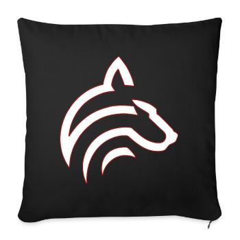 Wolf - Sofa pillowcase 17,3'' x 17,3'' (45 x 45 cm) - black - Front