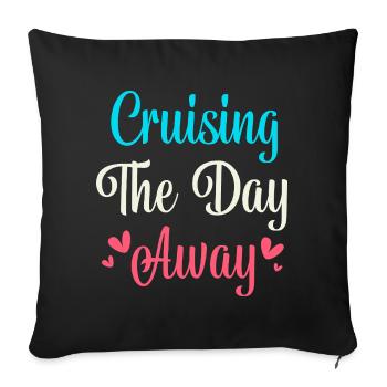 Cruise Cruise Ship - Sofa pillowcase 17,3'' x 17,3'' (45 x 45 cm) - black - Front