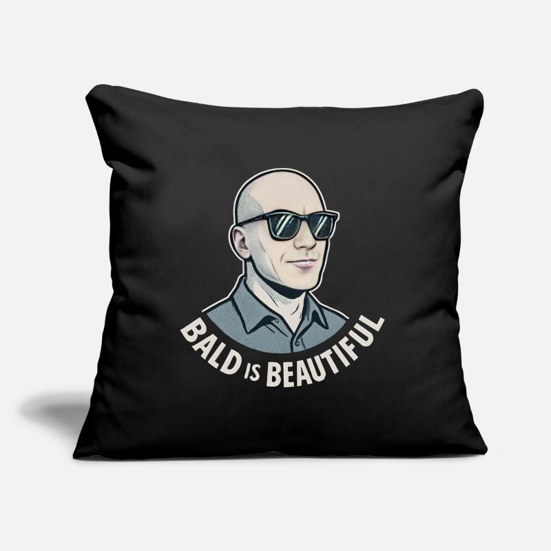 Men's Bald Gift Idea Bald Is Beautiful Sofa pillowcase 17,3'' x 17,3'' (45 x 45 cm)