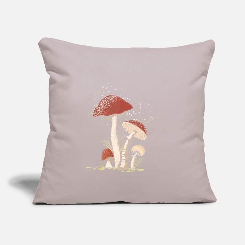 Magical toadstools in the forest illustrated Sofa pillowcase 17,3'' x 17,3'' (45 x 45 cm)