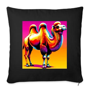 camel - Sofa pillowcase 17,3'' x 17,3'' (45 x 45 cm) - black - Front