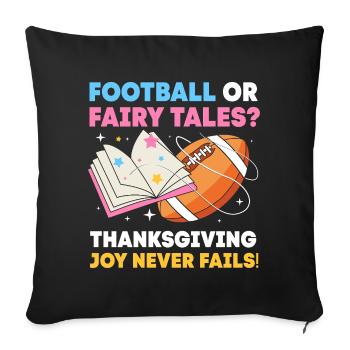 Thanksgiving Gender Reveal Mom-to-be - Sofa pillowcase 17,3'' x 17,3'' (45 x 45 cm) - black - Front