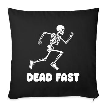 Skeleton Sprint Dead Fast - Sofa pillowcase 17,3'' x 17,3'' (45 x 45 cm) - black - Front