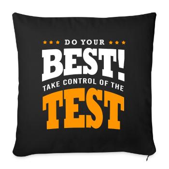 Exam Teacher Abi Abitur - Sofa pillowcase 17,3'' x 17,3'' (45 x 45 cm) - black - Front