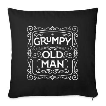 GRUMPY OLD MAN - Housse de coussin décorative 45 x 45 cm - noir - Devant