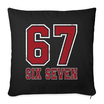 67 Six Seven - Sofa pillowcase 17,3'' x 17,3'' (45 x 45 cm) - black - Front