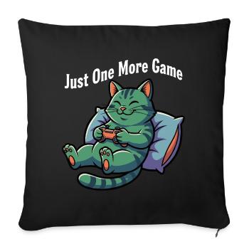 Only one more game of cat - Sofa pillowcase 17,3'' x 17,3'' (45 x 45 cm) - black - Front