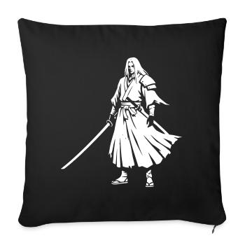 Anime Samurai Krieger Kimono Vektor - Sofakissenbezug 45 x 45 cm - Schwarz - Vorne