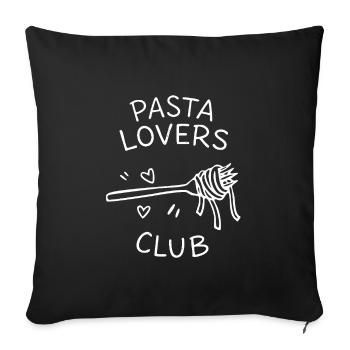 Pasta Lovers Club - Sofa pillowcase 17,3'' x 17,3'' (45 x 45 cm) - black - Front