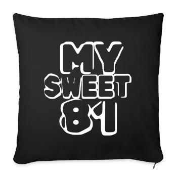 Suess 81 - Housse de coussin décorative 45 x 45 cm - noir - Devant