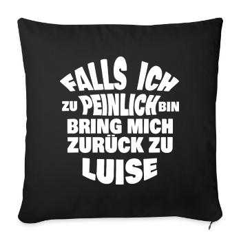 Luise als JGA - Sofakissenbezug 45 x 45 cm - Schwarz - Vorne