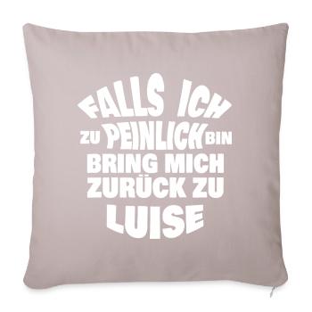 Luise as a bachelor party - Sofa pillowcase 17,3'' x 17,3'' (45 x 45 cm) - light taupe - Front