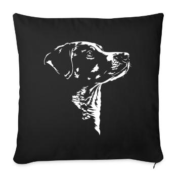 Chiens de montagne d’Appenzeller Silhouette des chiens Wilsigns - Housse de coussin décorative 45 x 45 cm - noir - Devant