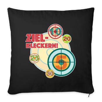 Target spilling - because something always goes wrong - Sofa pillowcase 17,3'' x 17,3'' (45 x 45 cm) - black - Front