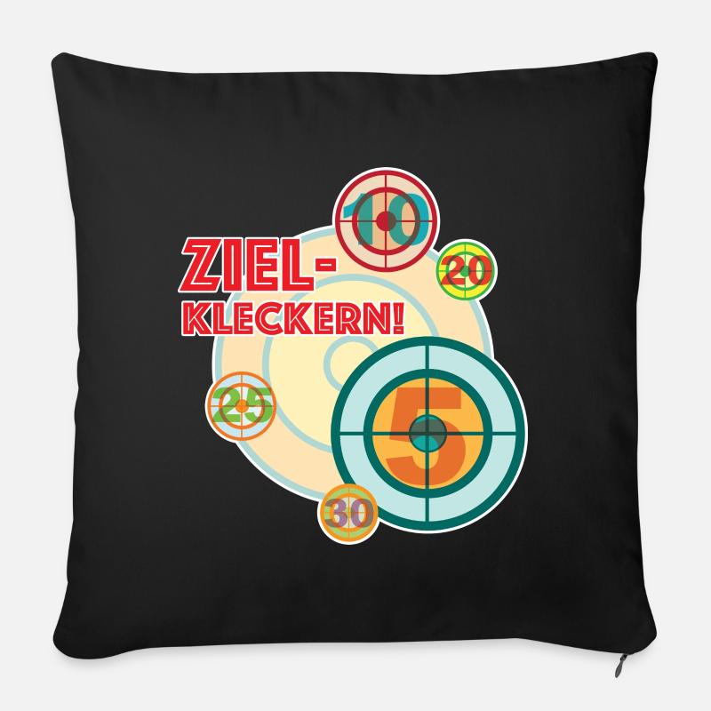 zielkleckern - weil immer mal was daneben geht - Sofakissenbezug 45 x 45 cm - Schwarz