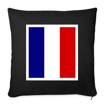 Flag France Classic - Sofa pillowcase 17,3'' x 17,3'' (45 x 45 cm) - black - Front