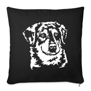 Carea Leone's Head "Black Edition" - Sofa pillowcase 17,3'' x 17,3'' (45 x 45 cm) - black - Front