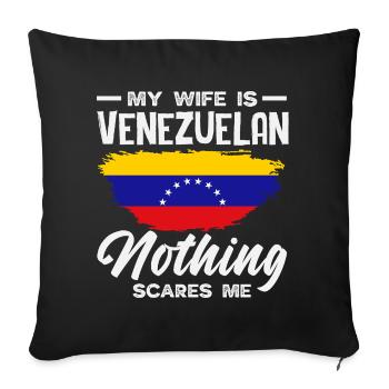 Venezuela Flag Pride & Home Venezuela - Sofa pillowcase 17,3'' x 17,3'' (45 x 45 cm) - black - Front