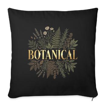 Golden Botanical - Sofa pillowcase 17,3'' x 17,3'' (45 x 45 cm) - black - Front
