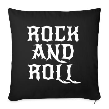 Rock and Roll Gothic logo - Sofa pillowcase 17,3'' x 17,3'' (45 x 45 cm) - black - Front
