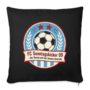 FC Sonntagskicker 09 - Sofakissenbezug 45 x 45 cm - Schwarz - Vorne