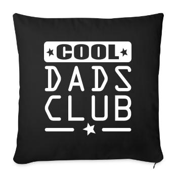 Papa. Cooler Dads Club Vater. Papa. Vatertag - Sofakissenbezug 45 x 45 cm - Schwarz - Vorne