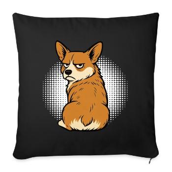 Corgi Corgis Welsh Corgi Corgi Owners Corgis - Sofa pillowcase 17,3'' x 17,3'' (45 x 45 cm) - black - Front