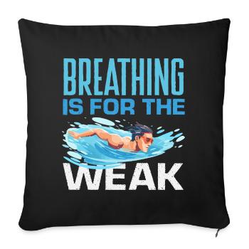 Dictons drôles de nageurs et conception de clubs de natation - Housse de coussin décorative 45 x 45 cm - noir - Devant