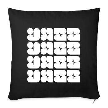 Logo de la musique jazz moderne - Housse de coussin décorative 45 x 45 cm - noir - Devant
