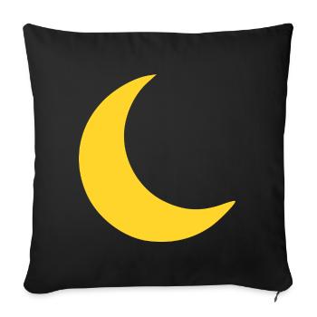 Mond Sichel Gelb - Sofakissenbezug 45 x 45 cm - Schwarz - Vorne