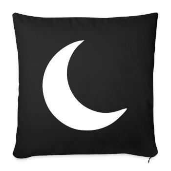 Moon Crescent White Gift - Sofa pillowcase 17,3'' x 17,3'' (45 x 45 cm) - black - Front
