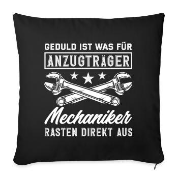 Anlagenmechaniker SHK Sanitär Heizung Handwerk - Sofakissenbezug 45 x 45 cm - Schwarz - Vorne