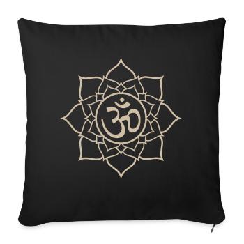 Lotus OM - Housse de coussin décorative 45 x 45 cm - noir - Devant