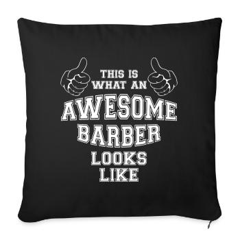 Cool C'est ce à quoi ressemble un coiffeur impressionnant - Housse de coussin décorative 45 x 45 cm - noir - Devant