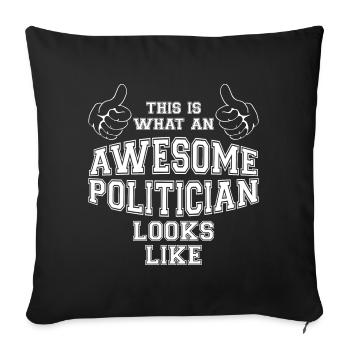 Cool C'est ce que ressemble un politicien génial - Housse de coussin décorative 45 x 45 cm - noir - Devant