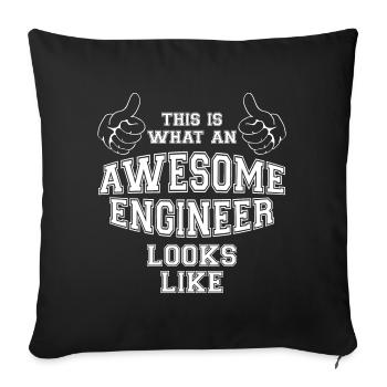 Cool This is what an Awesome Engineer Looks Like - Sofa pillowcase 17,3'' x 17,3'' (45 x 45 cm) - black - Front