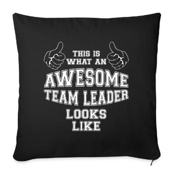 This is what an Awesome Team Leader Looks Like - Sofa pillowcase 17,3'' x 17,3'' (45 x 45 cm) - black - Front