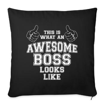Cool C'est ce qu'un super patron ressemble à des cadeaux - Housse de coussin décorative 45 x 45 cm - noir - Devant