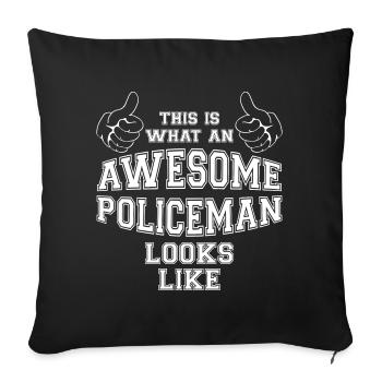 This is what an Awesome Policeman Looks Like Gifts - Sofa pillowcase 17,3'' x 17,3'' (45 x 45 cm) - black - Front