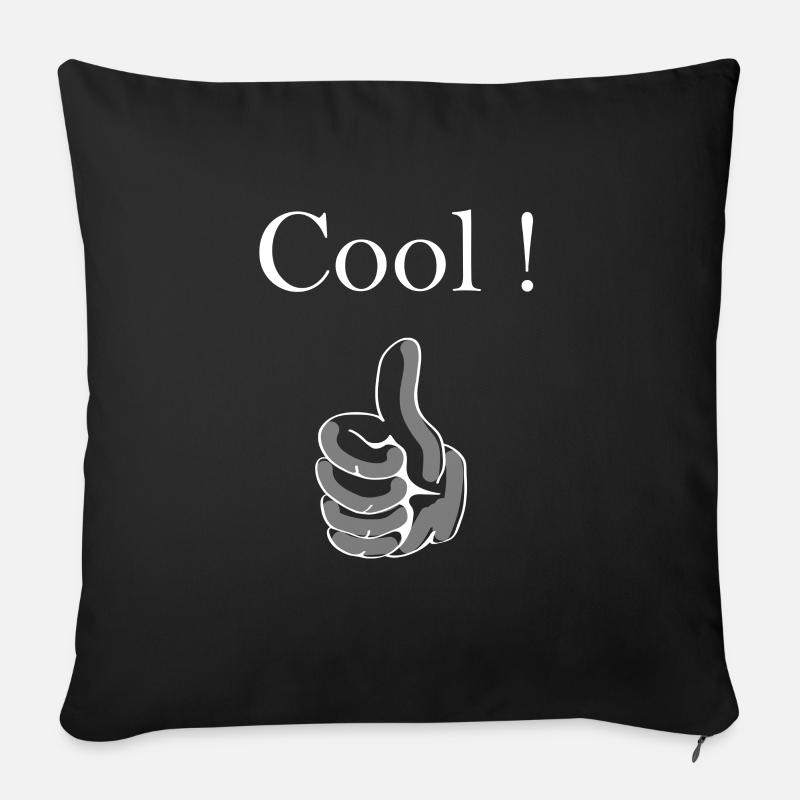 Cool les pouces! - Housse de coussin décorative 45 x 45 cm - noir