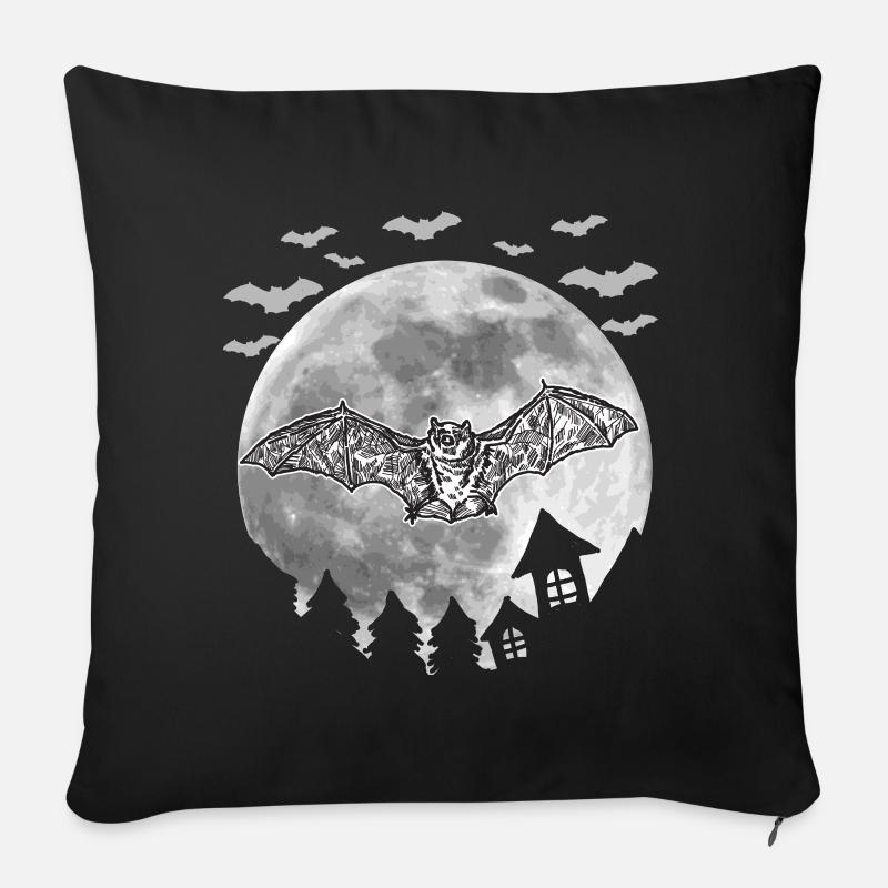 Fledermaus - Sofakissenbezug 45 x 45 cm - Schwarz