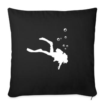 Tauchen Taucher Geschenkidee - Sofakissenbezug 45 x 45 cm - Schwarz - Vorne