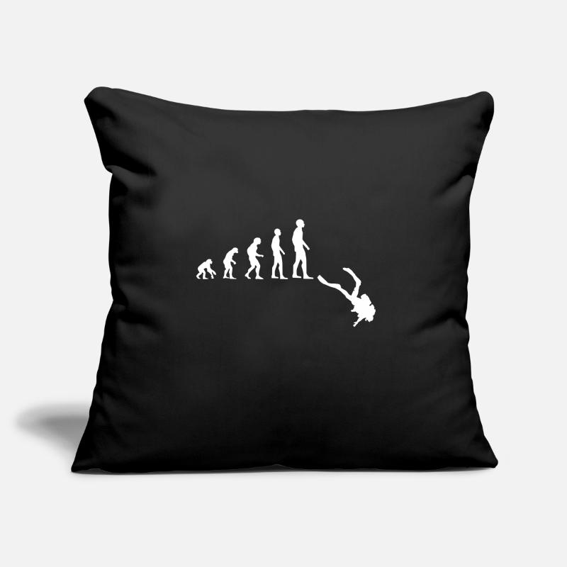 Plongée Plongeur Evolution Idée de cadeau Housse de coussin décorative 45 x 45 cm
