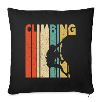 Climbing - Sofa pillowcase 17,3'' x 17,3'' (45 x 45 cm) - black - Front