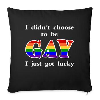 lucky1 1 - Housse de coussin décorative 45 x 45 cm - noir - Devant
