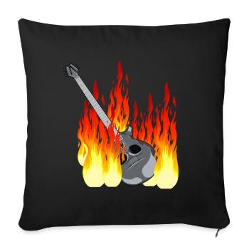 Guitare électrique Guitare Guitares Instruments de musique Musique - Housse de coussin décorative 45 x 45 cm - noir - Devant