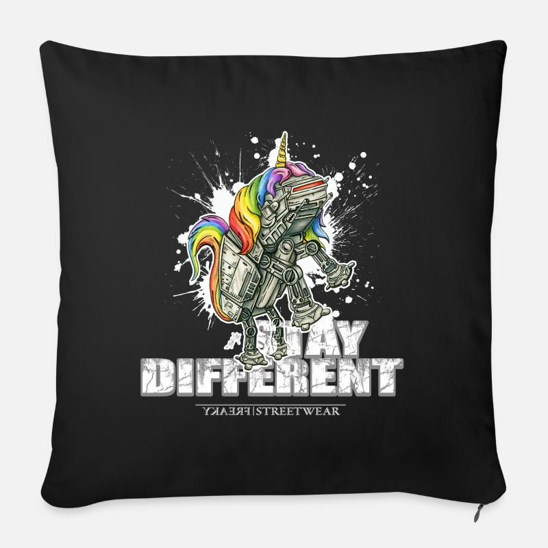 Stay Different - Imperial Unicorn - Sofakissenbezug 45 x 45 cm - Schwarz