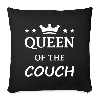 Queen Of The Couch - Sofa pillowcase 17,3'' x 17,3'' (45 x 45 cm) - black - Front