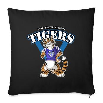 Team TIGERS Bleu - Housse de coussin décorative 45 x 45 cm - noir - Devant