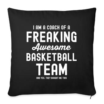 Basketball Coach Coach Gift - Sofa pillowcase 17,3'' x 17,3'' (45 x 45 cm) - black - Front